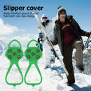 Ice Walk Traction Cleats, Crampons Grippers, Anti Slip Spikes Cover (Green)