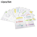 12 Sheets Set Cake Decorating Practice Board Icing Practicing Sugarcraft I1M4