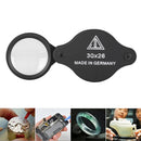 Folding 30X Magnifier Microscope Magnifying Glass Aid Reading for Seniors Loupe