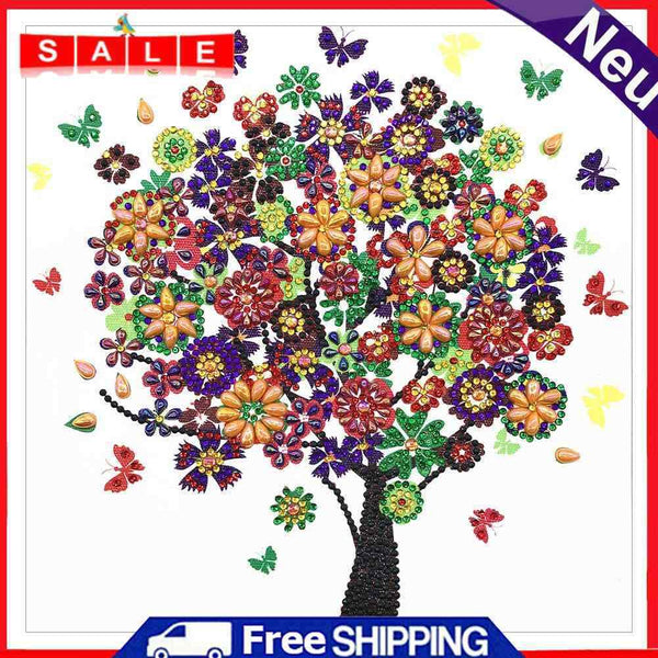 5D DIY Special Shaped Diamond Painting Butterfly Tree Embroidery Kits Home Decor