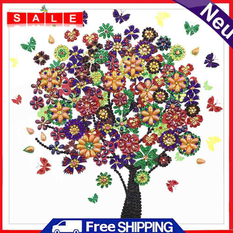 5D DIY Special Shaped Diamond Painting Butterfly Tree Embroidery Kits Home Decor