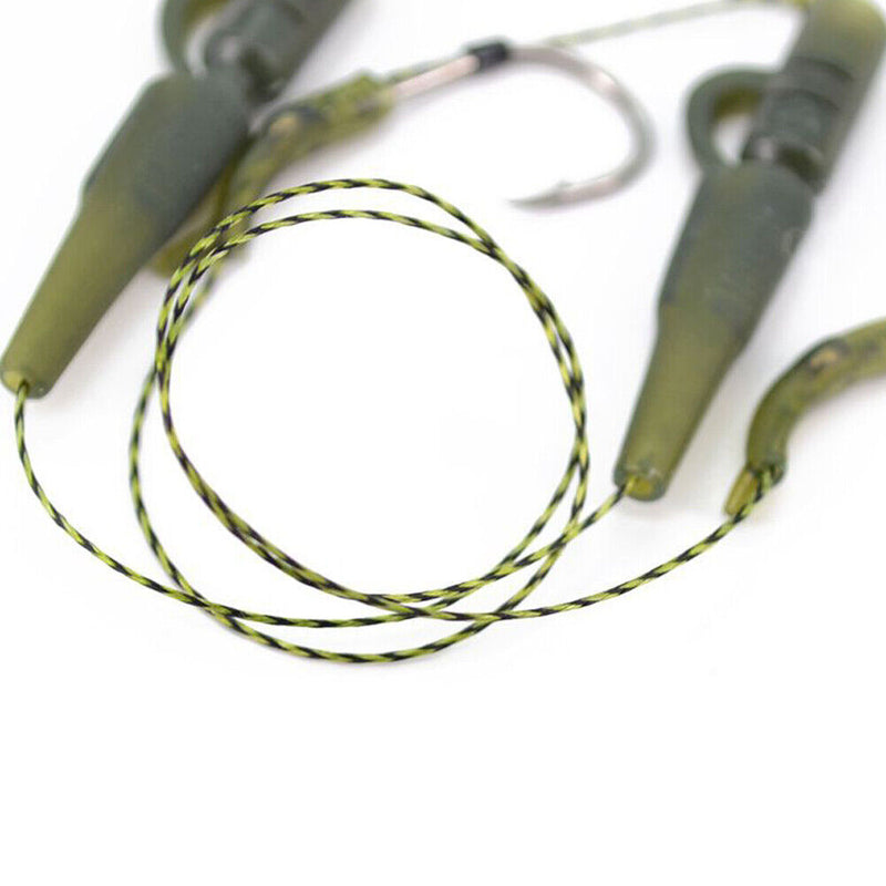 #A 2 Packs Hair Rigs Braided Line High Sensitivity Portable Thread Steel Hook Ri