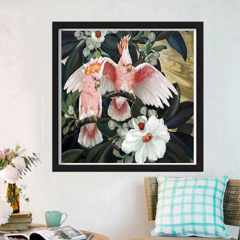 5D DIY Full Drill Diamond Painting Bird and Flower Embroidery Craft Kit Wall Art