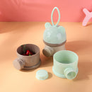 Portable Baby Food Storage Box Bear Essential Milk Powder Container (Green)