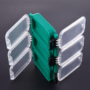 Plastic Fly Fishing Hook StorageTransparent Box Double Side 6 Trays Was