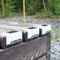 4x Waterproof Solar Deck Step Wall Lights Stairs Fence Lamps (Warm Light) Newly