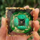 Crystal Orgone Pyramid Healing Energy Generator Home Office Decor Gem Crafts