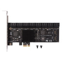 16 Port PCIE Expansion Card Controller PCIe X1 SATA3.0 Adapter 6Gbps for PC