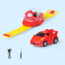 Mini Remote Control 2.4G Wrist Watch Racing Car 4CH RC Vehicle Toys (Red)