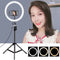 Dimmable 3 Color Temperature with 110cm Tripod LED Ring Light Video Light Kits