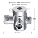 Adjustable Switch 3-Way Connector Shower Head Shunt T-adapter Diverter Valve