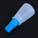 1pc Heat Resisting Silicone Grill Oil Bottle BBQ Basting Brush Tool(Blue)