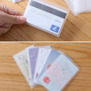 100pcs PVC Card Sleeve ID Badge Case Bank Credit Cards Holder Protector