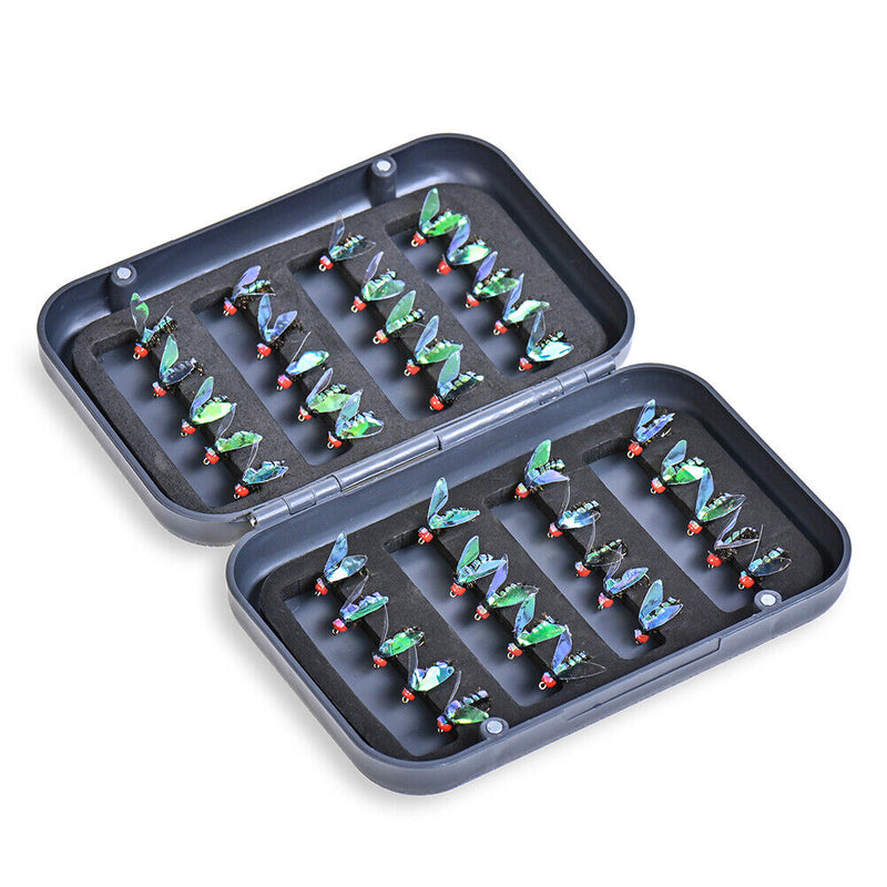 40pcs Bionic Insects Flies Fishing Lures Fly Hook Bait Fishing Accessories