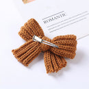 Knitted Woolen Children Bowknot Girls Hair Clips Barrette Baby Hairpins Bows