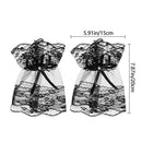 Gothic Lace Bowknot Fingerless Gloves Bracelets Sunscreen Gloves Wrist Cuffs