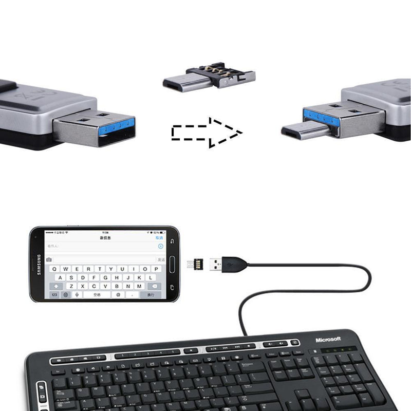 1x OTG Adapter USB to Micro USB Converter Flash Drive Connector for Android