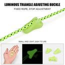 Outdoor Camping Luminous Tent Rope Buckle Canopy Triangle Tightening Buckles