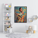 Hand Painted on Canvas DIY Fashion Woman Oil Paint By Numbers Drawing Kit Craft
