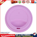 Wheel Silicone Cup Lids Heat-resistant Dust-proof Bowl Cover (Pink Purple) Newly