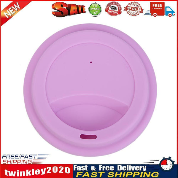 Wheel Silicone Cup Lids Heat-resistant Dust-proof Bowl Cover (Pink Purple) Newly