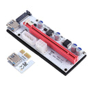 PCI-E 1X to 16x Extender Card Mining Card Adapter Set with 3 Power Ports