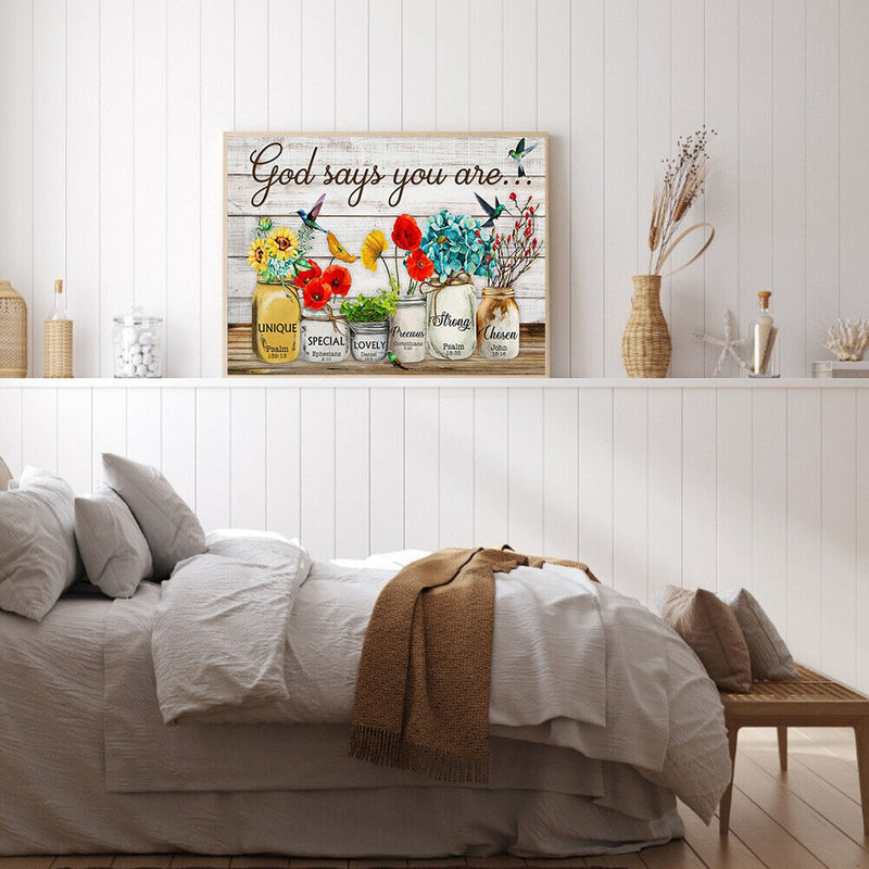 Birds And Flower Oil Paint By Numbers Kits Coloring Drawing for Adults Children