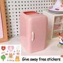 #A Desktop Pen Holder Pencil Bucket Refrigerator Shape Stationery Desk Plastic R