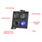 4 in 1 Switch Panel Voltmeter USB RV Car Waterproof Switch (Green Light) Newly