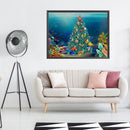 Ocean Xmas Tree Full Cross Stitch 11CT Counted Cotton Handmade Needlework