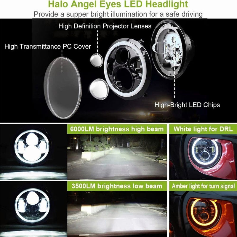 Eyebrow Indicator Lights Side Marker Lights For Jeep Wrangler JK LJ TJ CJ