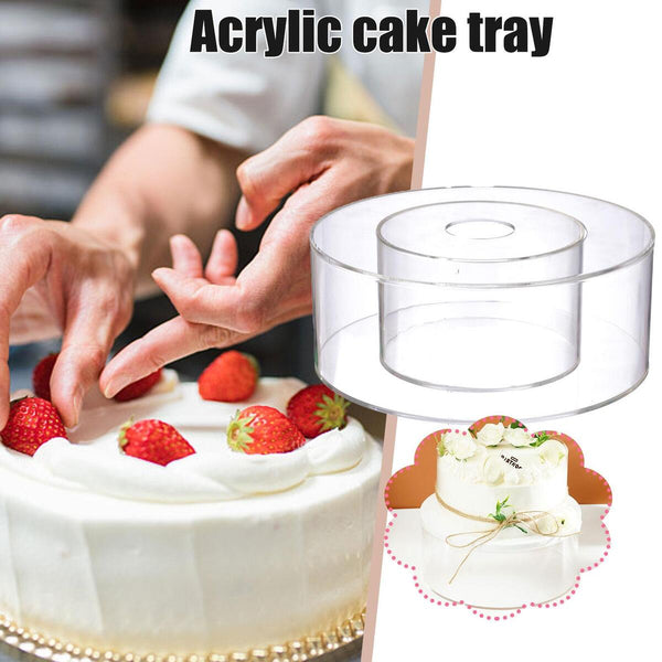 Acrylic Disks DIY Art Blank Board Tool Tray Stand Fillable Cake Topper Decor_