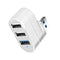 Mini Rotatable 3 Port USB Hub U Disk Reader Splitter for PC (USB 3.0 White)