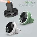 Multifunctional Mini Fan with LED Light Desktop Ceiling Cooler (Black)