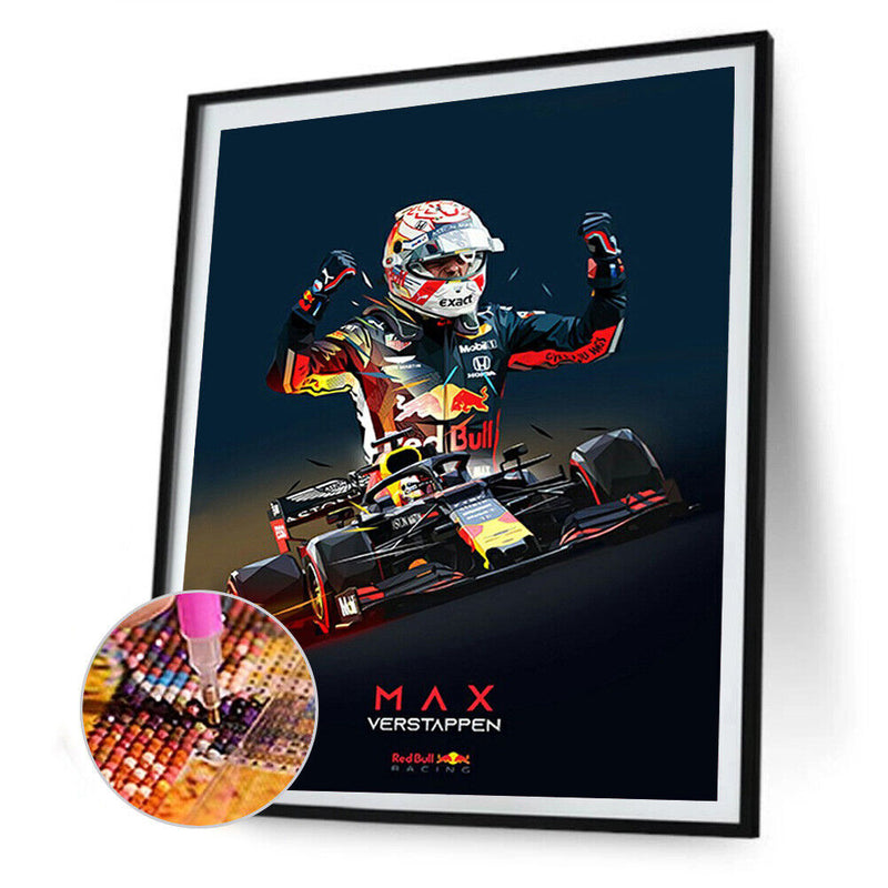 5D DIY Diamond Painting Kits Racer Full Round Drill Wall Decor Art Crafts