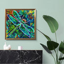 5D Diamond Painting DIY Luminous Dragonfly Full Round Wall Decor Rhinestone