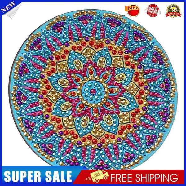 DIY Art Decor Datura Pattern 10x10x0.5cm Diamond Rhinestones Paintings (Pur