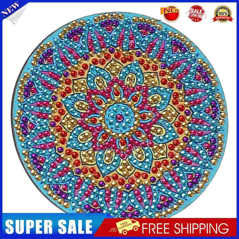 DIY Art Decor Datura Pattern 10x10x0.5cm Diamond Rhinestones Paintings (Pur