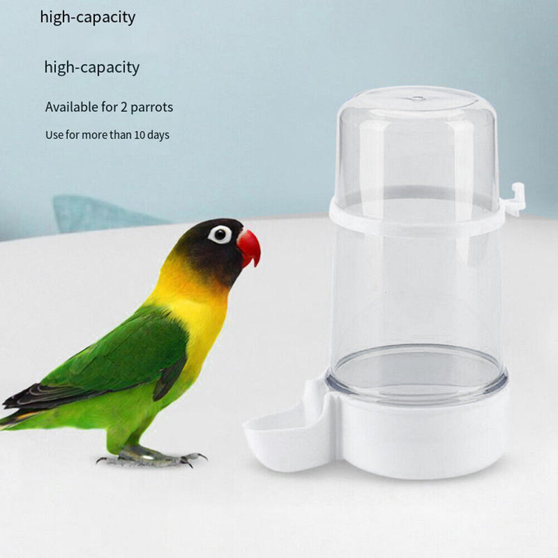 Pet Bird Water Drinker Container Birdcage Waterer Drinking Fountain Dispenser