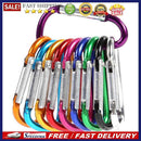 10pcs Carabiner D-Ring Keychain Clip Outdoor Climbing Keyring  Hook Buckles