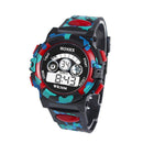 Outdoor Multifunction Waterproof Boy Sports Electronic Watches (Red)