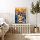 Diamond painting DIY round diamond woman and wolf B1675