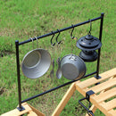Outdoor Table Hanging Rod Portable Camping Picnic Kitchen Tableware Storage Rack