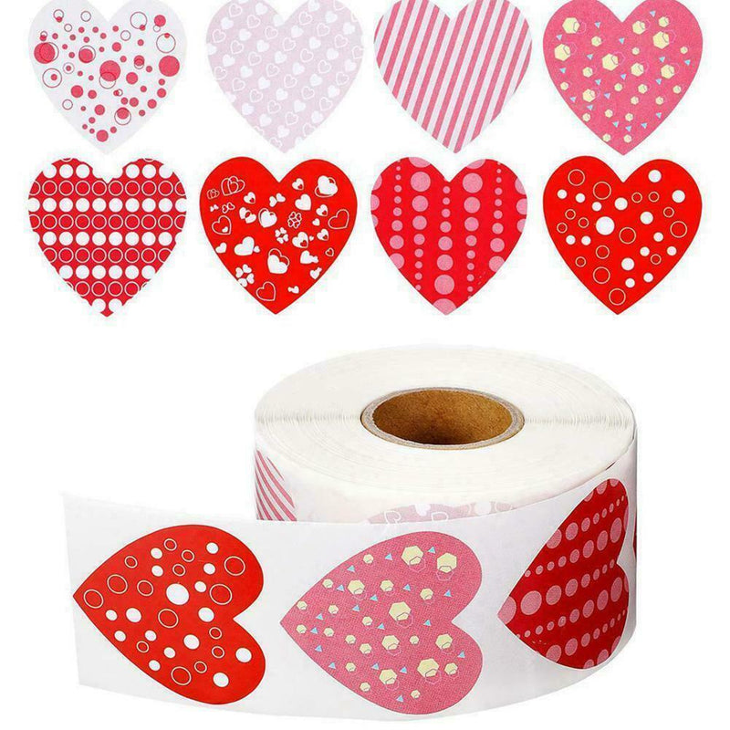 500pcs/ Roll Valentine's Day Love Sealing Stickers Stickers Packaging J8Z2
