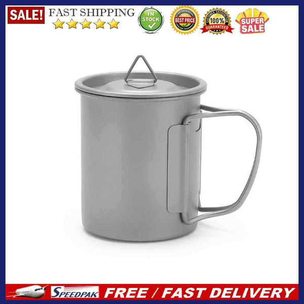 Camping Mug Titanium Cup Outdoor Travel Hiking Tableware Coffee Cup Beer Mu