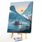 Wall Art Home Decor Lake Boat Oil Painting Acrylic Canvas Paints Picture Ar