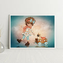 5D DIY Diamond Painting Big Eyes Girl Full Round Diamond Mosaic Home