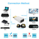 HD 1080P HDMI-Compatible to VGA Adapter VGA Output Laptop Converter (White)