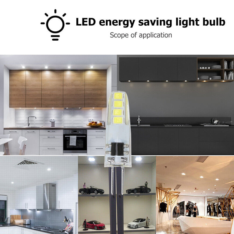 AC 220V 8 SMD LED Light Bulb Cool White Energy Saving Lamp Bulb for Home