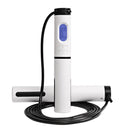 Smart Skipping Rope Counter Exercise Student Sports Jump Rope (Black White)